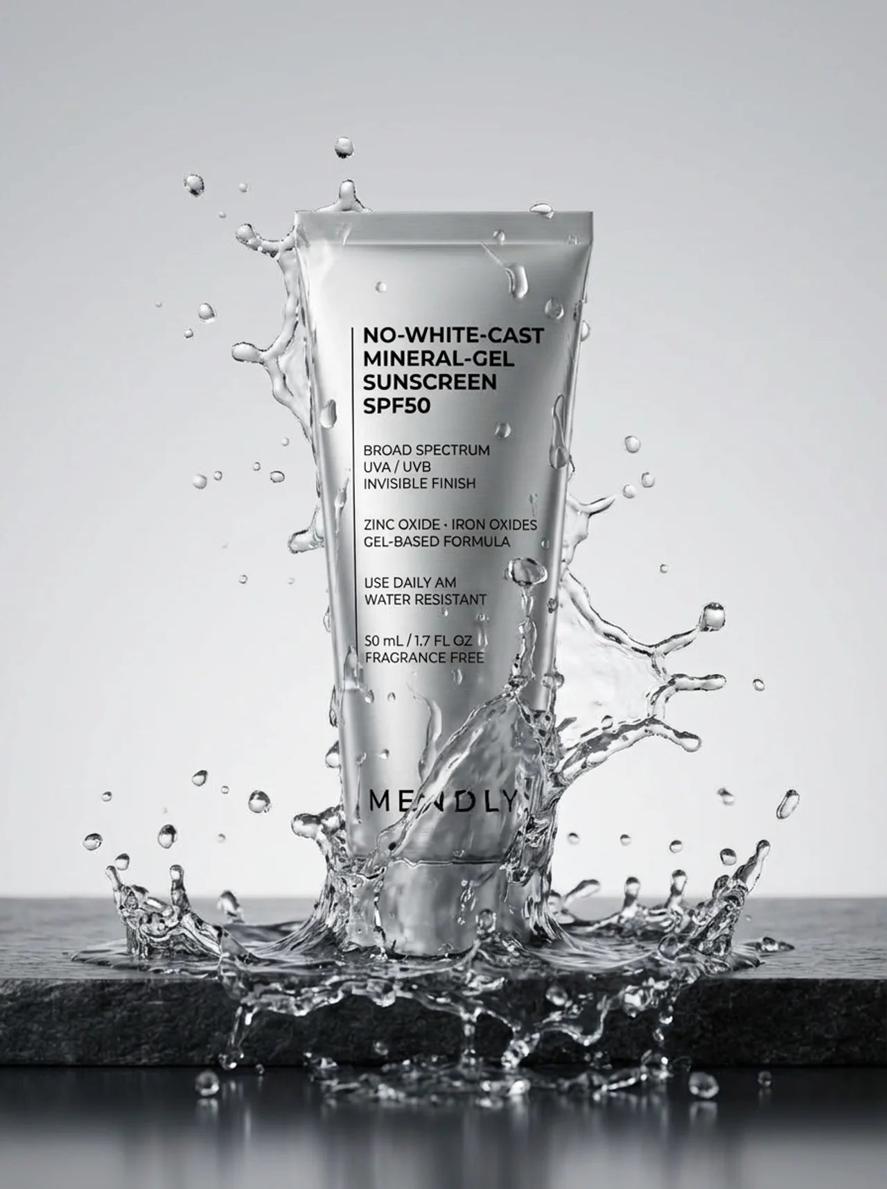 No-White-Cast Mineral-Gel Sunscreen SPF50