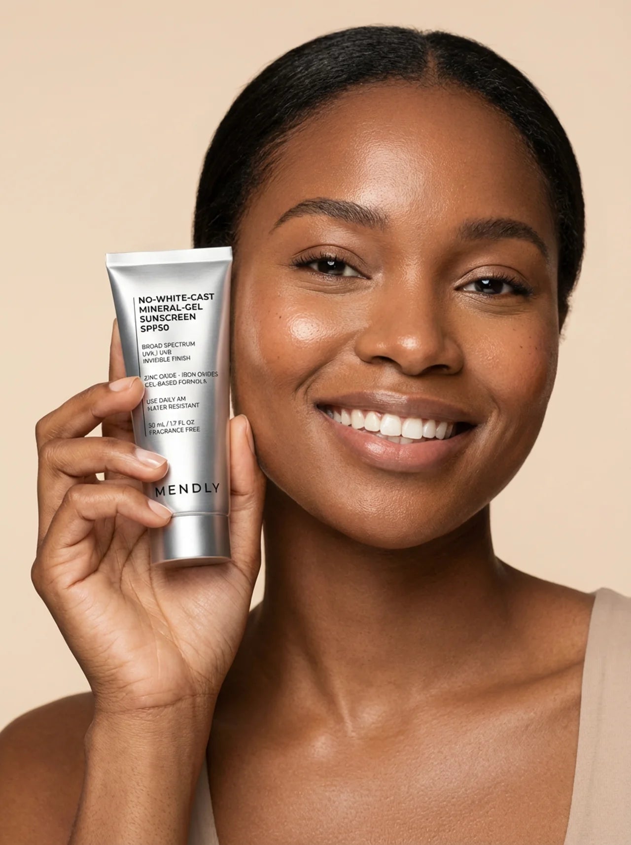 No-White-Cast Mineral-Gel Sunscreen SPF50